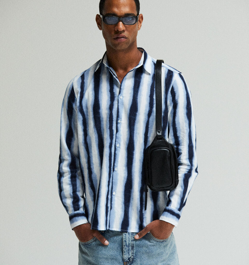 Slim fit printed shirt - men's slim fit shirts - Multi-color | Sisley image number 7